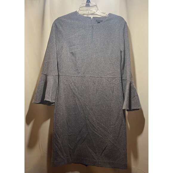 Ann Taylor Factory Gray Bell Sleeve Sheath Dress Size 4 - Picture 1 of 5